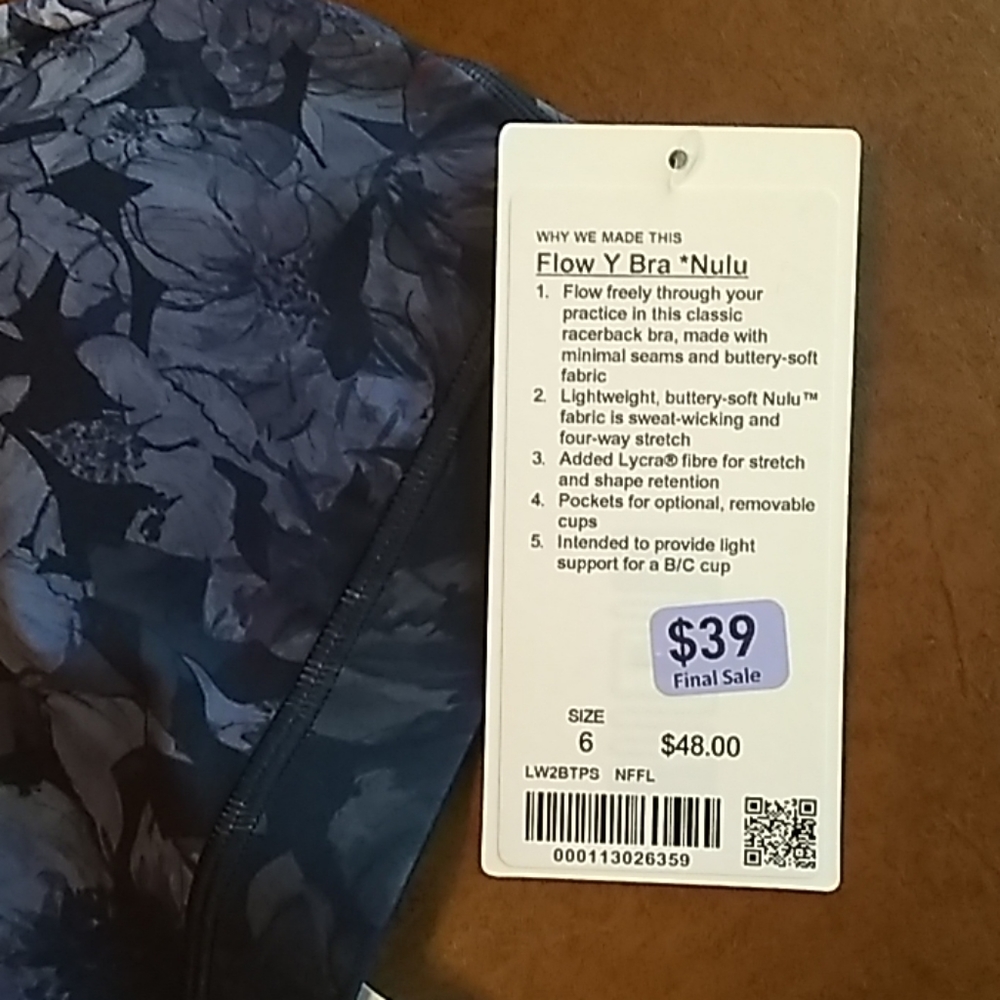 NWT Lululemon Flow Y Bra, Sz 6, NFFL - Picture 4 of 6